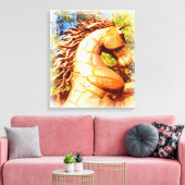 mustang stallion canvas afdruk (Insitu (Woonkamer))