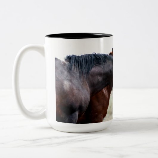 Mustang Stallion et Mare Smitten Mug (Gauche)