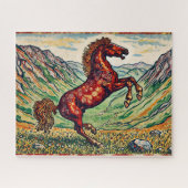 Mustang sur une colline 500 pièce Puzzle (Horizontal)