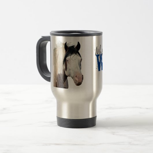 Mustang the Legend Travel Mug  Reisbeker (Voorkant links)
