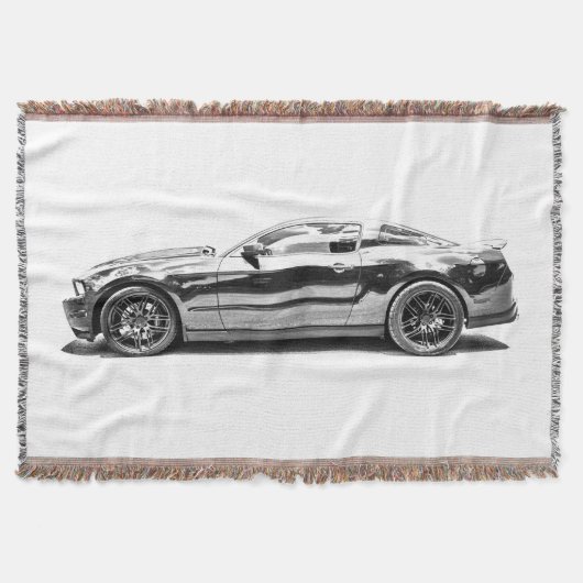 Mustang Throw Blanket Deken (Voorkant)