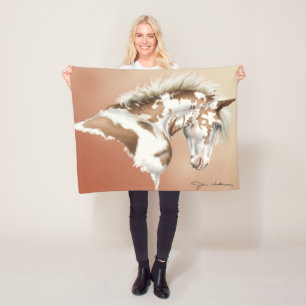 Mustang Wild, kleine tot grote fleece deken