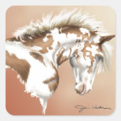 Mustang Wild Xtend Vierkante Sticker (Voorkant)