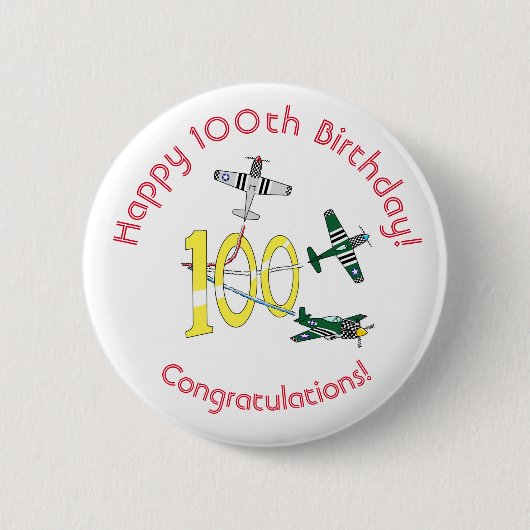 Mustangs 100th Birthday Badge Ronde Button 5,7 Cm (Voorkant)