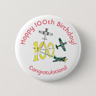 Mustangs 100th Birthday Badge Ronde Button 5,7 Cm