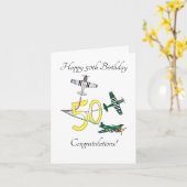 Mustangs 50e carte d'anniversaire (Fleur jaune)