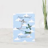 Mustangs (Blue Sky) Aanpasbare Birthday Card Kaart (Voorkant)