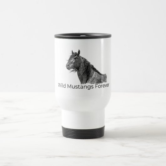 Mustangs sauvages pour toujours Voyage Mug (Centre)