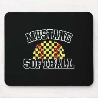 Mustangs Softll Moeder Mustangs School Spirit Spor Muismat