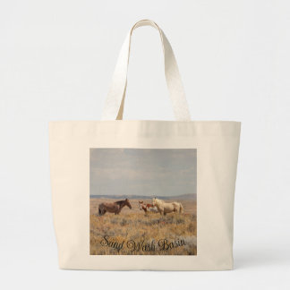 Mustangs van Sand Wash Basin Grote Tote Bag