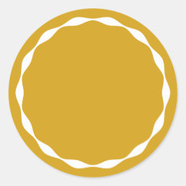 Mustard Blank Circle Custom Spice Sticker