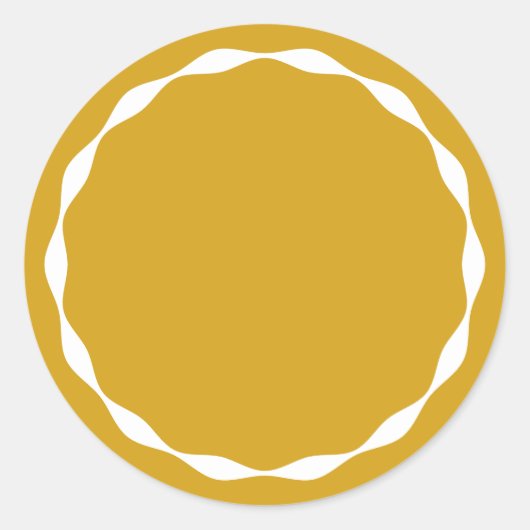 Mustard Blank Circle Custom Spice Sticker (Voorkant)