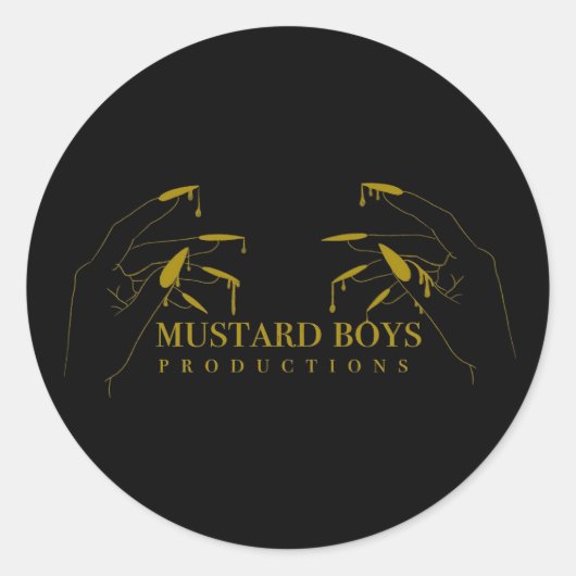 Mustard Boys Production rond autocollant (Devant)