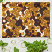 Mustard & Burgundy Kitchen Towel Theedoek (Gevouwen)