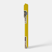 Mustard Cute Modern 3 Photo Layout Custom iPhone Hoesje (Linkerkant)