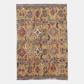 Mustard Khyrdagyd 19e eeuw kleurrijk Donkerrood Theedoek (Verticaal)