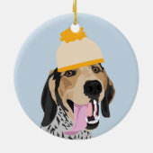 Mustard Pet Coonhound Ornament (Achterkant)