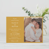 Mustard Photo Wedding  Invitation (Debout devant)