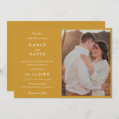 Mustard Photo Wedding  Invitation (Devant / Derrière)