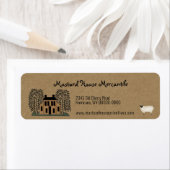 Mustard Saltbox House Editable Return Address Etiket (Insitu)