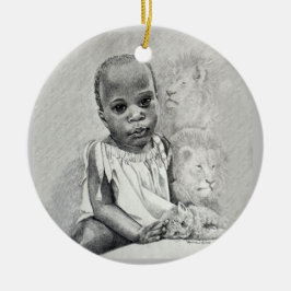 MUSTARD SEEDS GROW-ORNAMENT DESIGN BY KATHY MORROW KERAMISCH ORNAMENT