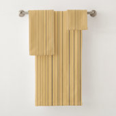 Mustard Stripe Pattern Bad Handdoek (Insitu)