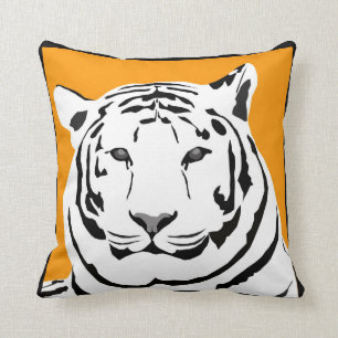 Mustard Tiger Throw Cushion Kussen