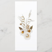 Mustard Waterverf Floral Weddenschap Menu (Achterkant)