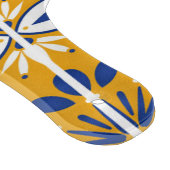 Mustard Yellow Blue Azulejo Pattern Portugal Snijplank (Hoek)