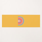 Mustard Yellow Colorful Rainbow Yogamat (Voorkant (horizontaal))