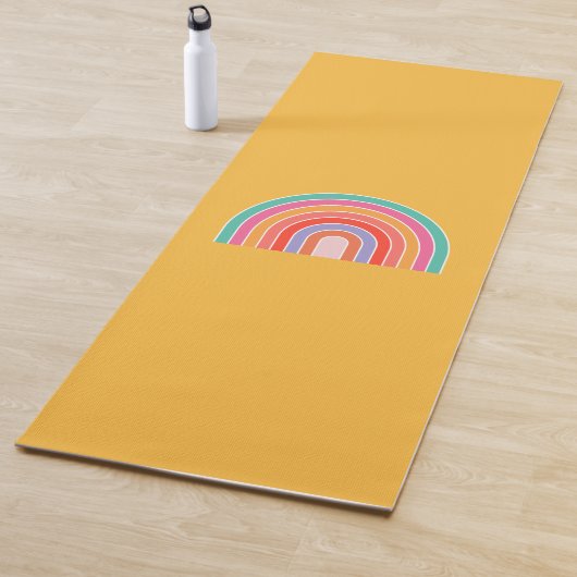 Mustard Yellow Colorful Rainbow Yogamat (In situ)