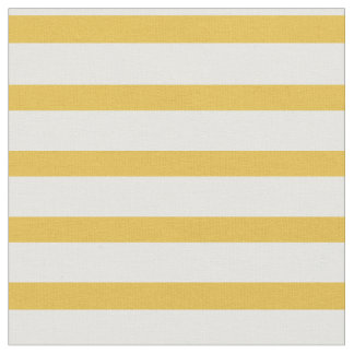Mustard Yellow en White Stripe Fabric Stof