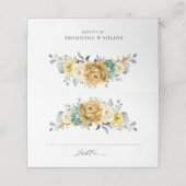 Mustard Yellow Floral Sage Greenery Modern Wedding (Buitenkant ongevouwen)