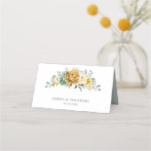 Mustard Yellow Floral Sage Greenery Modern Wedding (Achterkant)