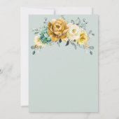 Mustard Yellow Floral Sage Greenery We doen het no Kaart (Achterkant)