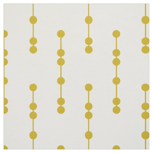 Mustard Yellow Geometric Stippen Pattern Stof (Swatch)