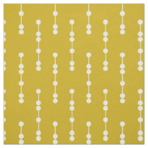 Mustard Yellow Geometric Stippen Pattern Stof