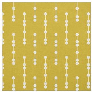 Mustard Yellow Geometric Stippen Pattern Stof