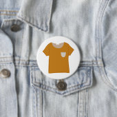 Mustard Yellow Minimalist Top Ronde Button 7,6 Cm (In situ)