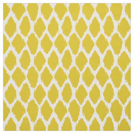 Mustard Yellow Ogee Pattern Stof (Swatch)