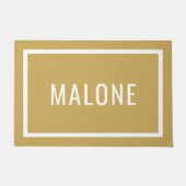 Mustard Yellow Personal Familienaam Deurmat (Voorkant)