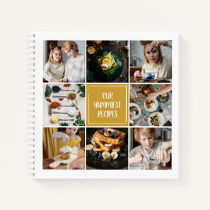 Mustard Yellow Photo Collage 8 Pics Family Recipes Notitieboek