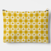 Mustard Yellow Plaid Shamrock Customizable  Etui (Achterkant)