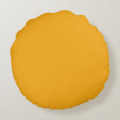 Mustard Yellow Rond Kussen (Achterkant)