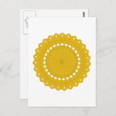 Mustard Yellow Round Graphic. Briefkaart (Voorkant / Achterkant)