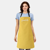 Mustard Yellow Simple Bold Script Name Schort (Gedragen)