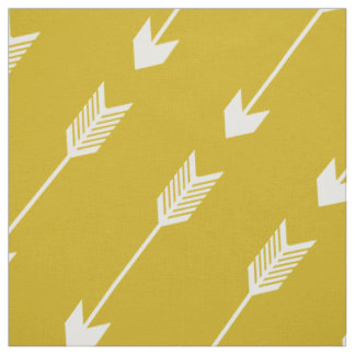 Mustard Yellow Tribal Arrows Patroon Stof