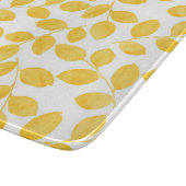 Mustard Yellow Waterverf verlaat patroonpatroon Snijplank (Hoek)