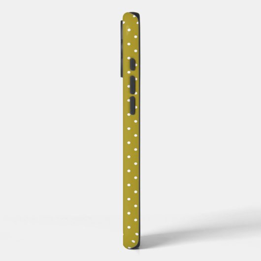  Mustard yellow white polka dots pattern  Case-Mate iPhone Case (Achterkant / Links)