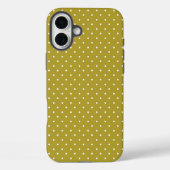  Mustard yellow white polka dots pattern  Case-Mate iPhone Case (Achterkant)